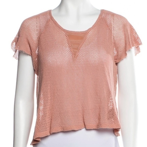 Sandro Mesh Crop Top - Picture 1 of 6